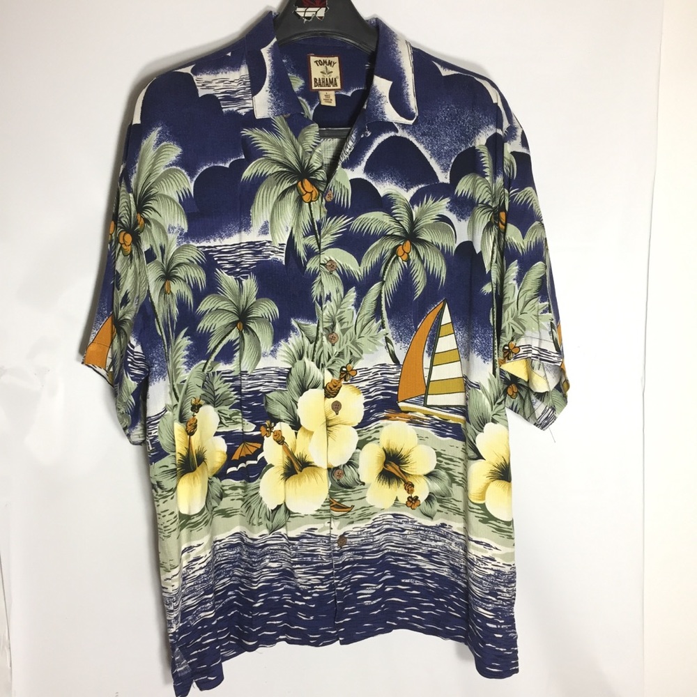 Tommy Bahama Men’s Large Silk Hawaiian Shirt